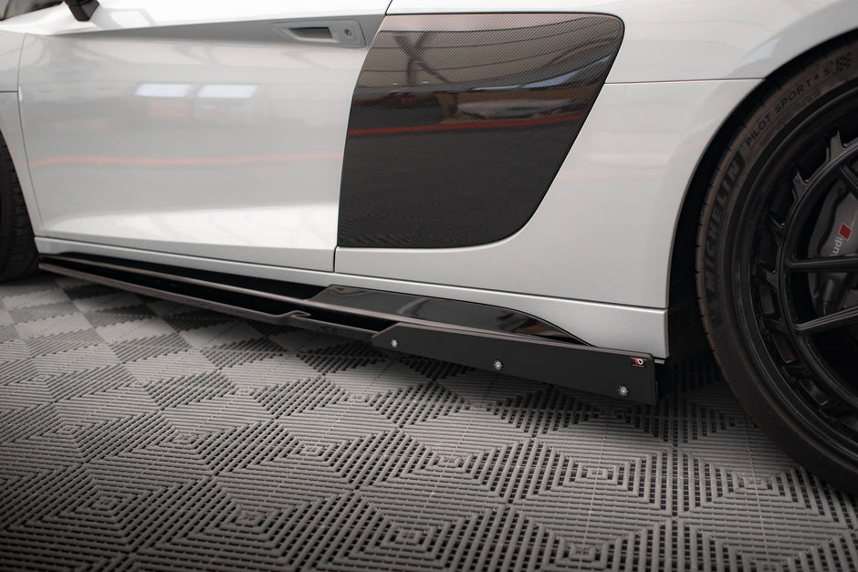 Sidokjolar Diffusers V.2+ Flaps för Audi R8 Mk2 Facelift