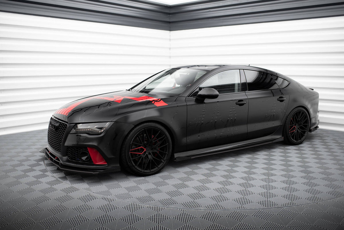 Street Pro Sidokjolar Diffusers + Flaps för Audi A7 RS7 LOOK C7