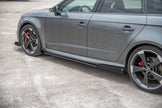 Street Pro Sidokjolar Diffusers + Flaps för Audi RS3 8V Sportback
