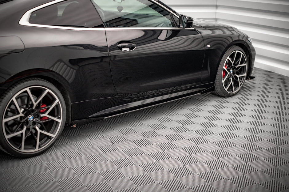 Street Pro Sidokjolar Diffusers + Flaps för BMW 4 M-Pack / M440i G22 / G23 / G22 Facelift / G23 Facelift
