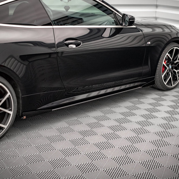 Street Pro Sidokjolar Diffusers + Flaps för BMW 4 M-Pack / M440i G22 / G23 / G22 Facelift / G23 Facelift