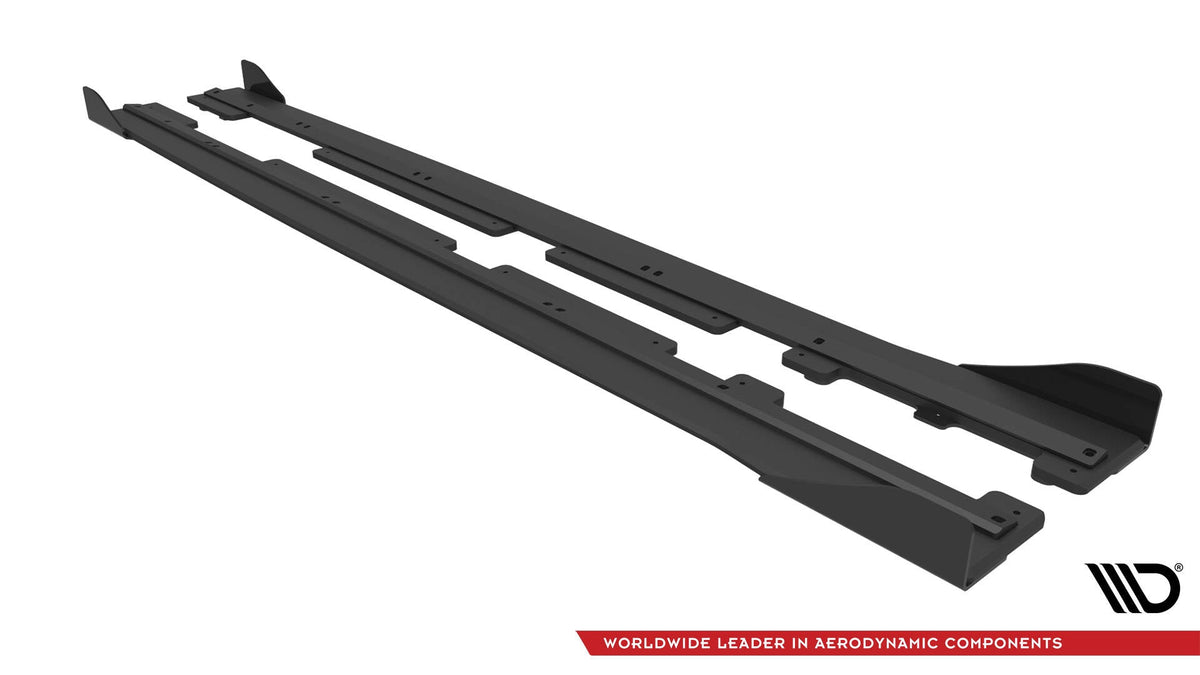 Street Pro Sidokjolar Diffusers + Flaps för Ford Fiesta ST / ST-Line Mk8
