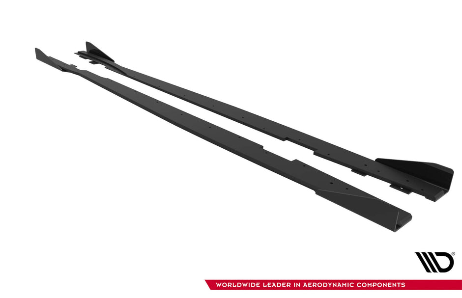Street Pro Sidokjolar Diffusers + Flaps för Ford Focus ST Mk3 Facelift