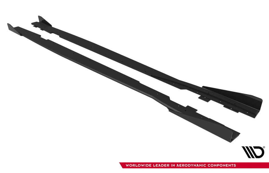 Street Pro Sidokjolar Diffusers + Flaps för Ford Focus ST Mk3 Facelift