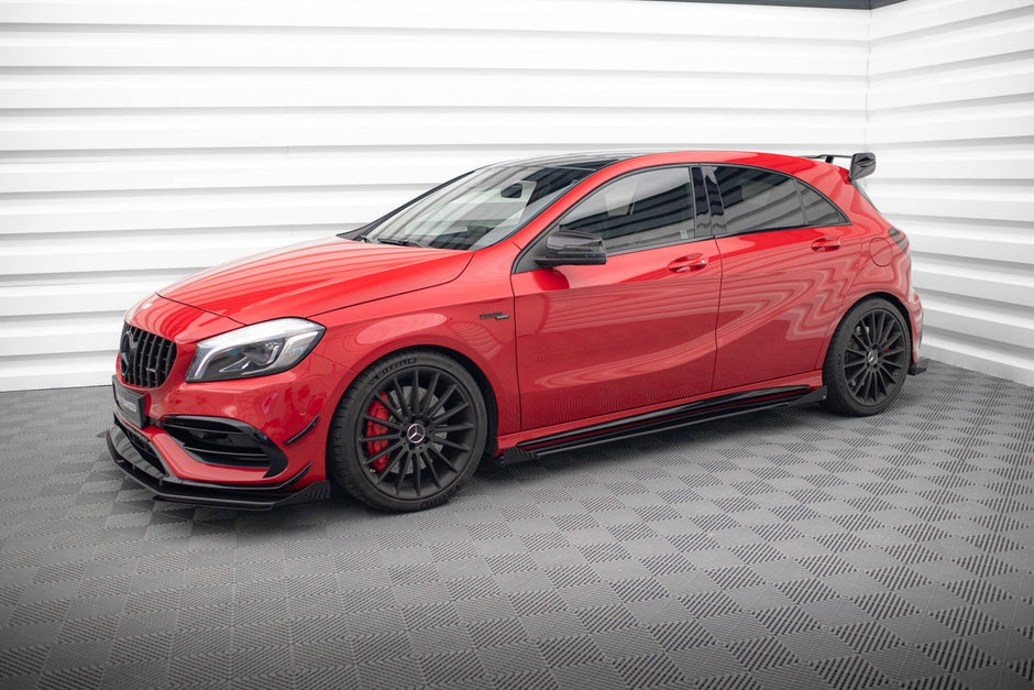 Street Pro Sidokjolar Diffusers + Flaps för Mercedes-Benz A 45 AMG W176 Facelift
