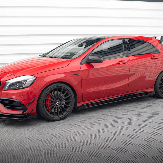 Street Pro Sidokjolar Diffusers + Flaps för Mercedes-Benz A 45 AMG W176 Facelift