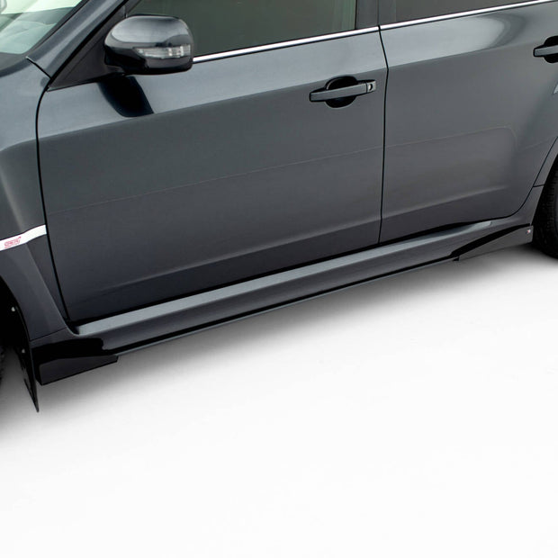 Street Pro Sidokjolar Diffusers + Flaps för Subaru Impreza WRX STI Mk3 Facelift