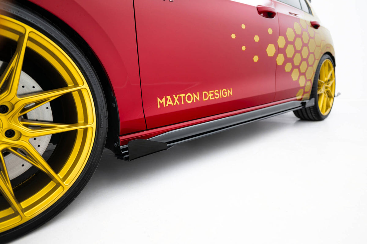 Street Pro Sidokjolar Diffusers + Flaps för Volkswagen Golf GTI Clubsport Mk8 Facelift