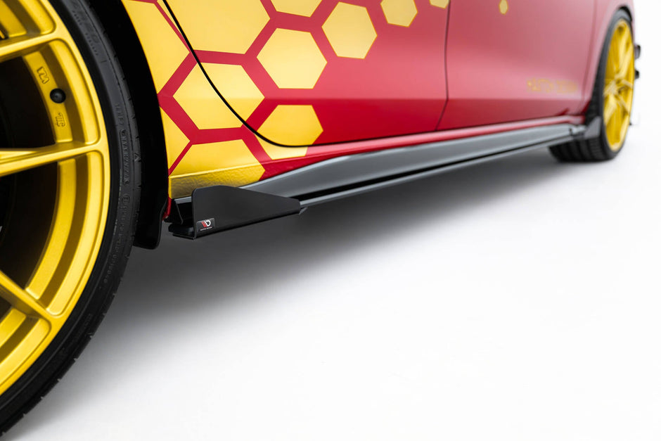 Street Pro Sidokjolar Diffusers + Flaps för Volkswagen Golf GTI Clubsport Mk8 Facelift