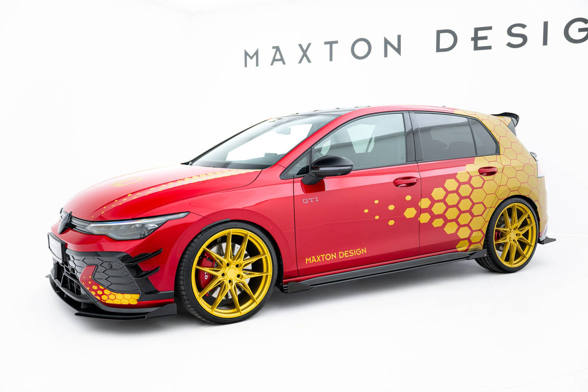 Street Pro Sidokjolar Diffusers + Flaps för Volkswagen Golf GTI Clubsport Mk8 Facelift