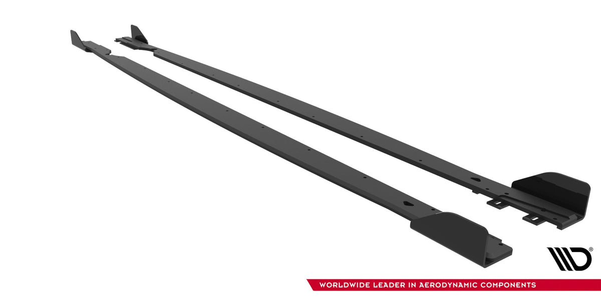 Street Pro Sidokjolar Diffusers + Flaps för Volkswagen Golf R Hatchback Mk8 / Mk8 Facelift