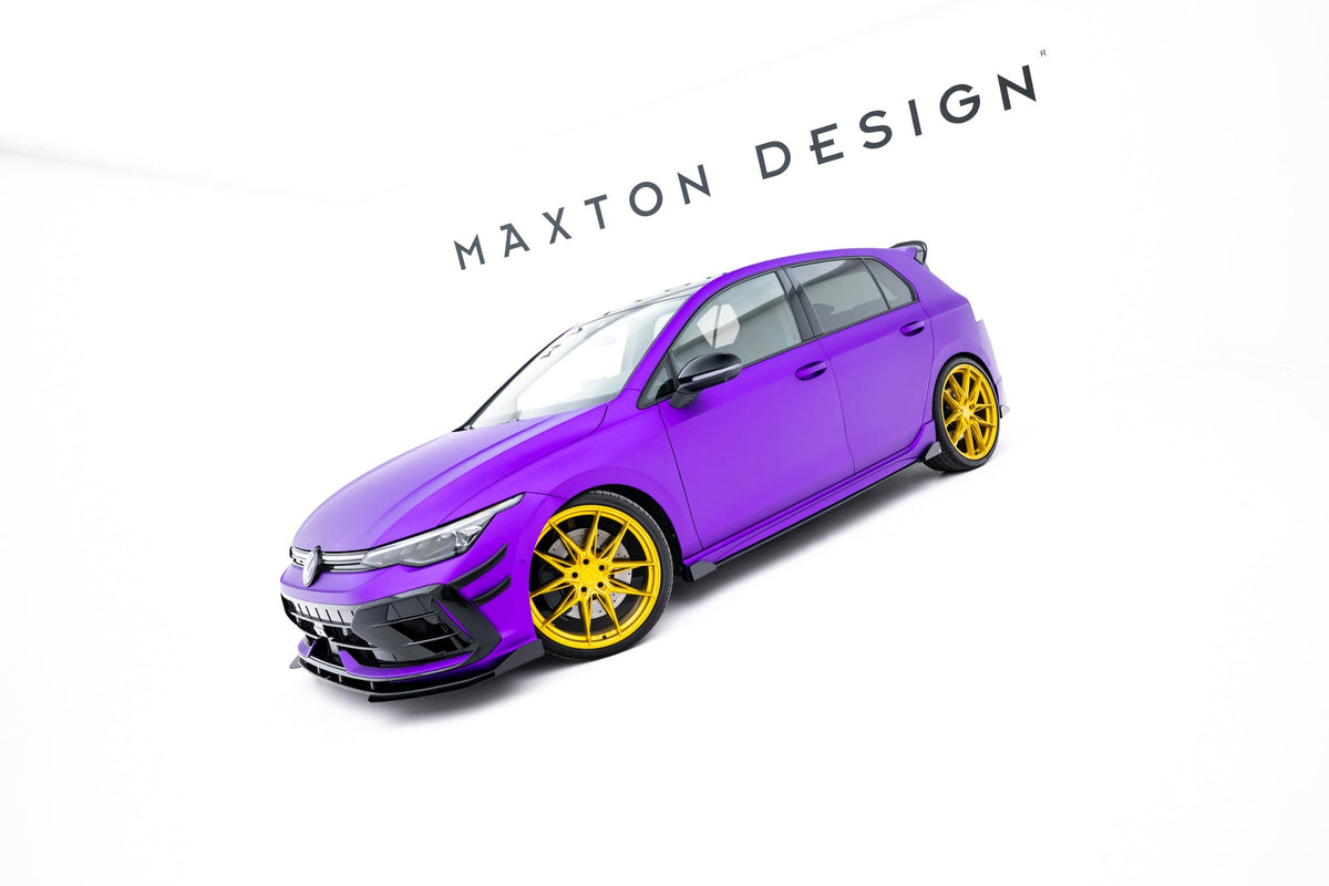Street Pro Sidokjolar Diffusers + Flaps för Volkswagen Golf R Hatchback Mk8 / Mk8 Facelift