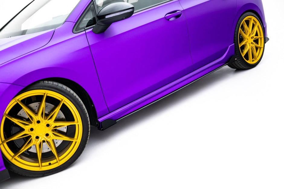 Street Pro Sidokjolar Diffusers + Flaps för Volkswagen Golf R Hatchback Mk8 / Mk8 Facelift