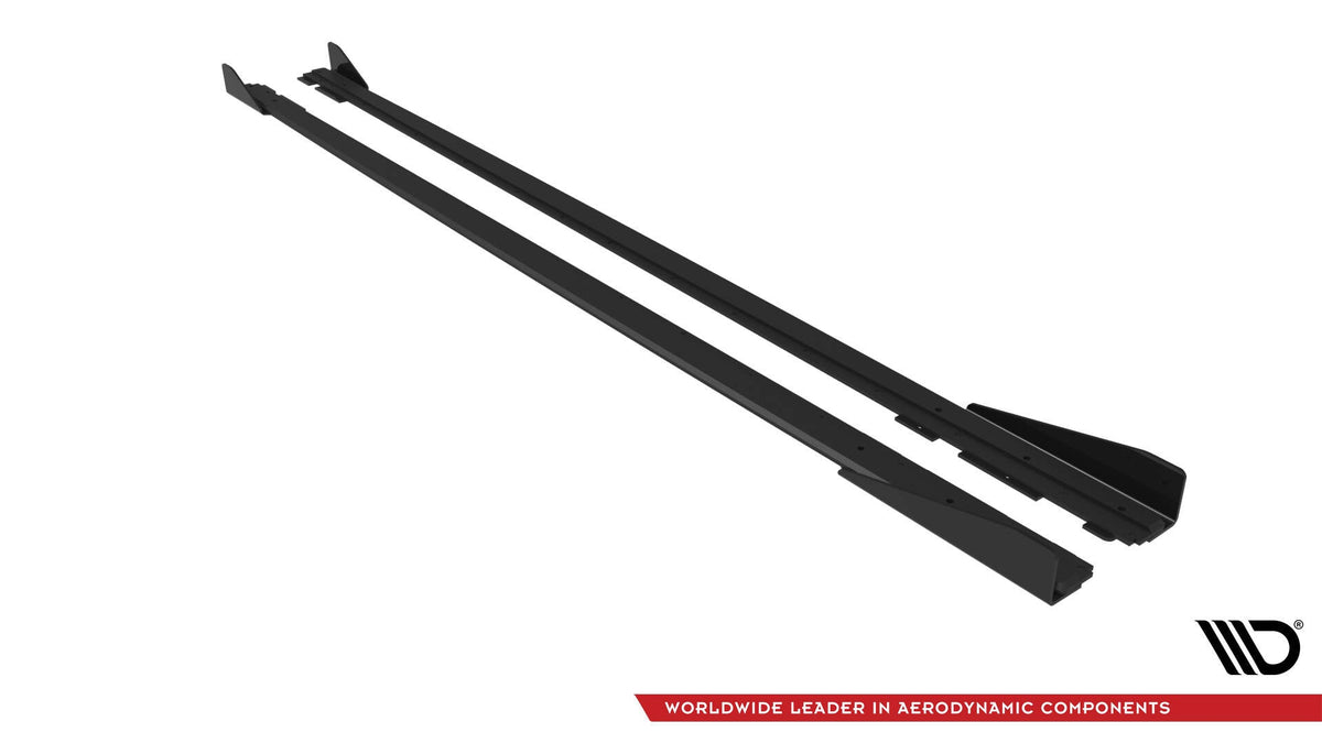 Street Pro Sidokjolar Diffusers + Flaps för Volkswagen Polo GTI Mk6 Facelift