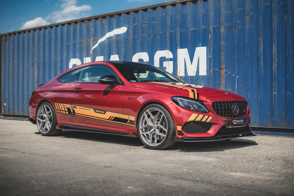 Street Pro Sidokjolar Diffusers + Flaps för Mercedes-AMG C43 / AMG-Line Coupe C205
