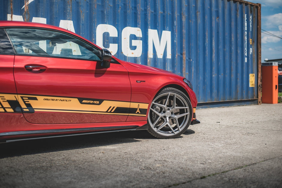 Street Pro Sidokjolar Diffusers + Flaps för Mercedes-AMG C43 / AMG-Line Coupe C205