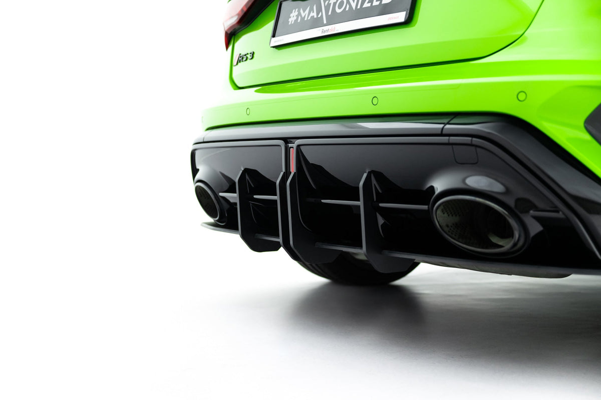 Street Pro Bakre Diffuser + Flaps för Audi RS3 Sportback 8Y Facelift