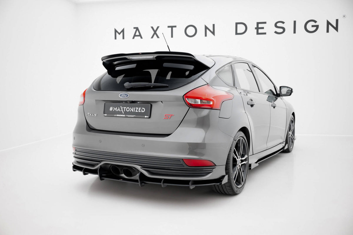 Street Pro Bakre Diffuser + Flaps för Ford Focus ST Mk3 Facelift