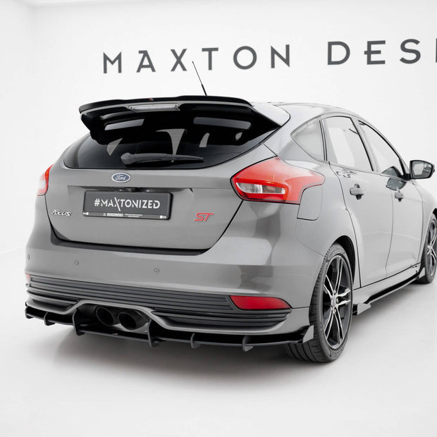 Street Pro Bakre Diffuser + Flaps för Ford Focus ST Mk3 Facelift