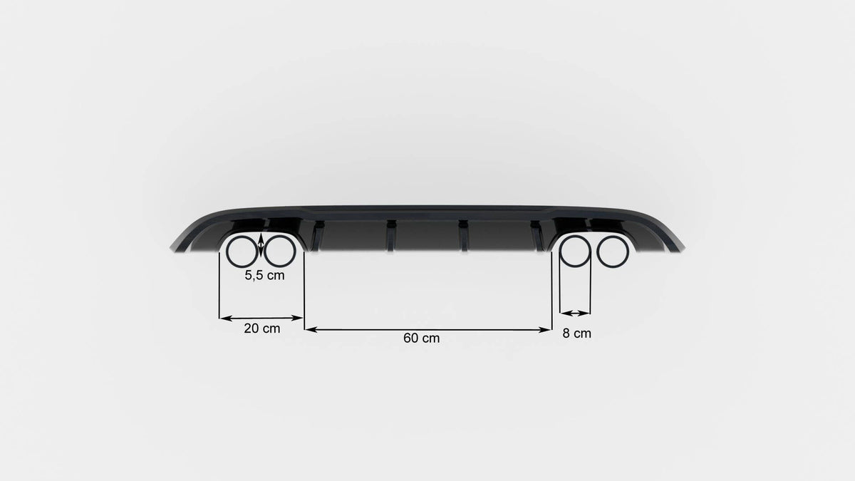 Rear Valance för Volkswagen Golf Mk6 WITH 2 Exhaust HOLE
