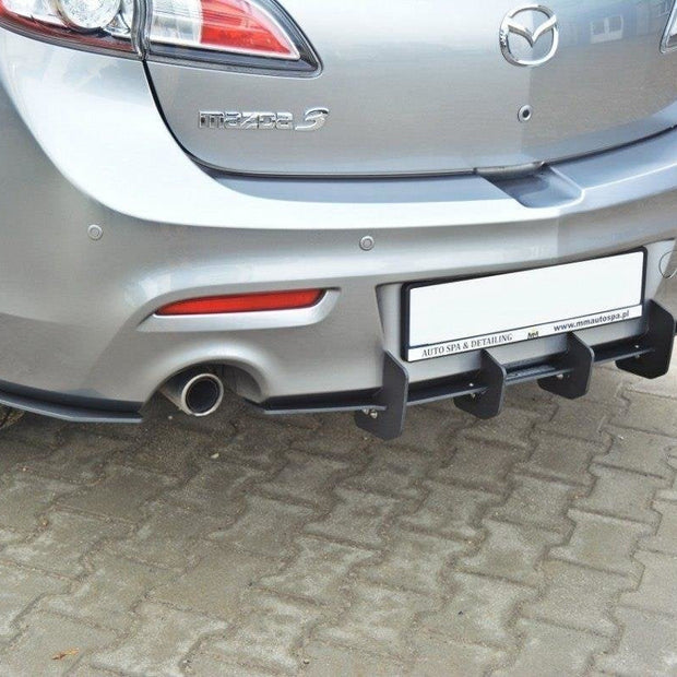 Bakre Diffuser & Bakre Sidosplitters för Mazda 3 Mk2 Sport