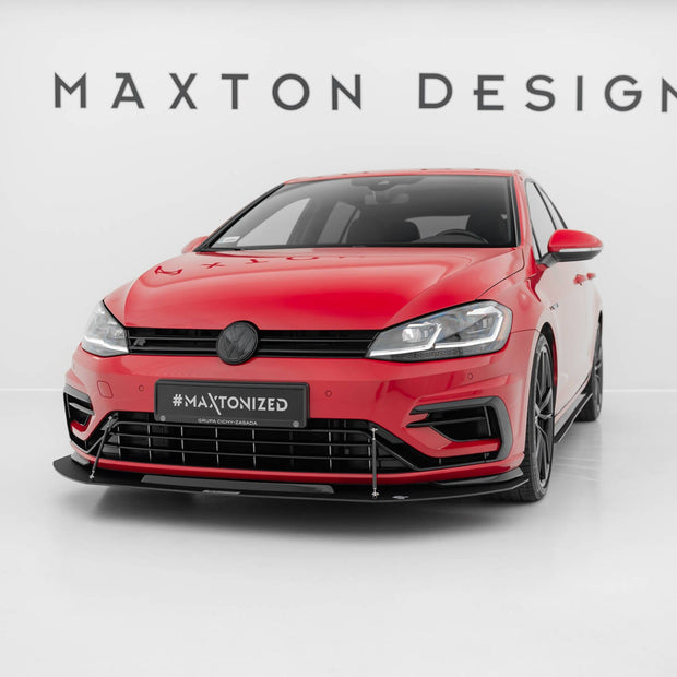 Hybrid Front Racing Splitter för Volkswagen Golf Mk7 R / R-Line Facelift