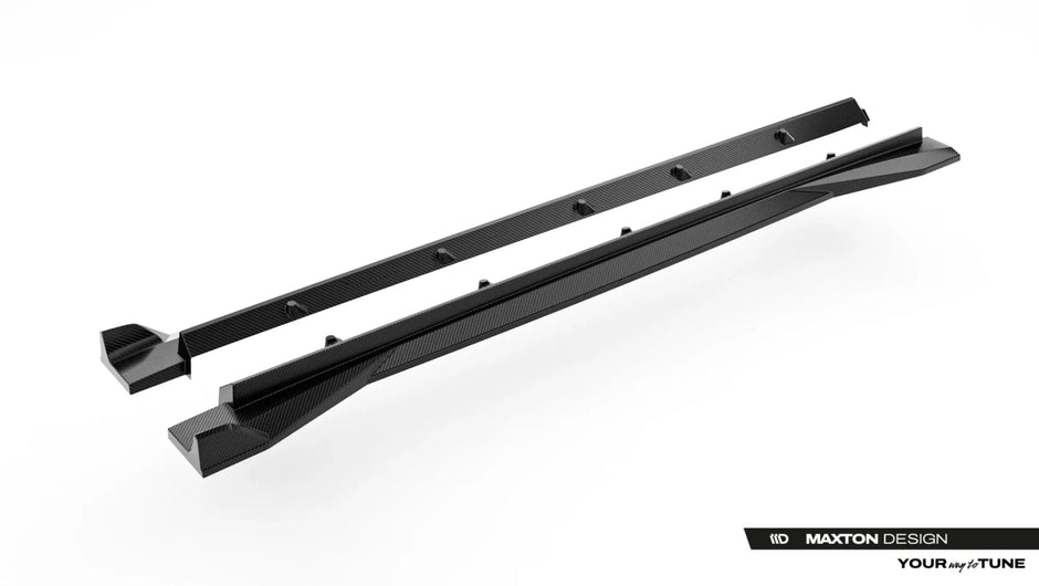 Prepreg Carbon Fiber Sidokjolar för Audi RSQ8 Mk1 Facelift