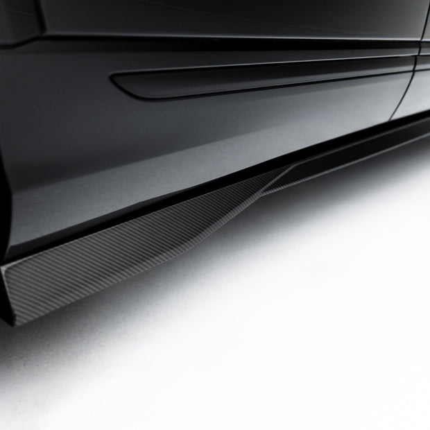 Prepreg Carbon Fiber Sidokjolar för Audi SQ8 / Q8 S-Line Mk1 Facelift