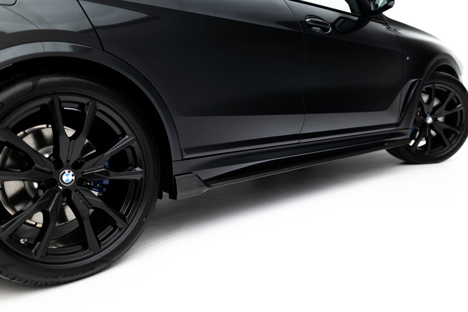 Prepreg Carbon Fiber Sidokjolar för BMW X7 M-Pack G07 Facelift