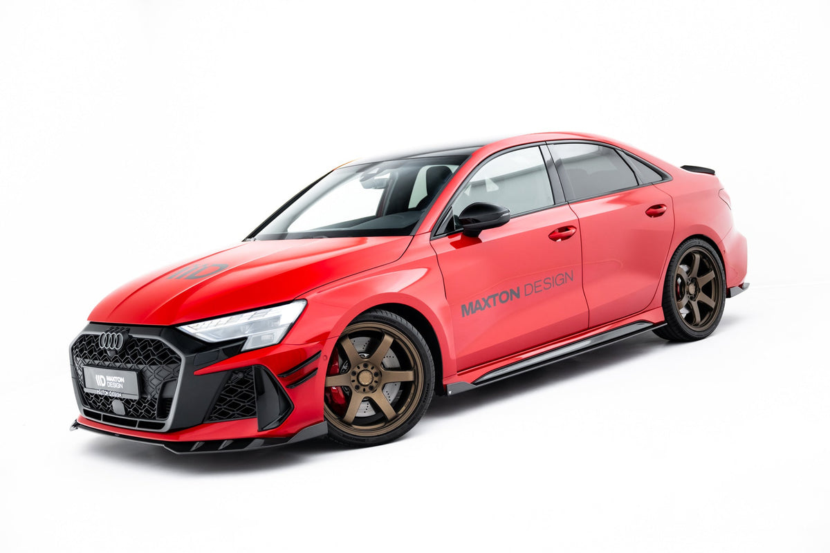 Prepreg Carbon Fiber Sidokjolar V.1 för Audi RS3 Sedan 8Y Facelift
