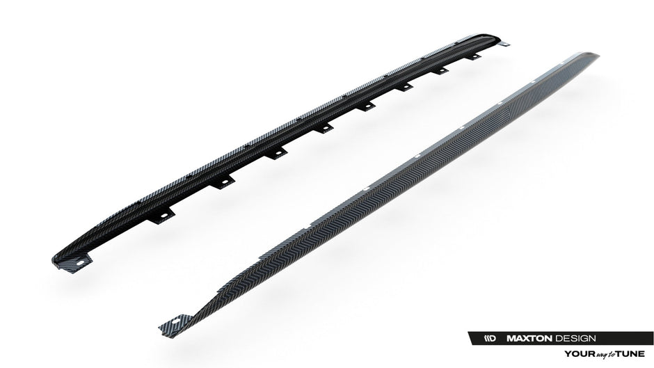 Prepreg Carbon Fiber Sidokjolar V.2 för Audi RS3 Sedan 8Y Facelift