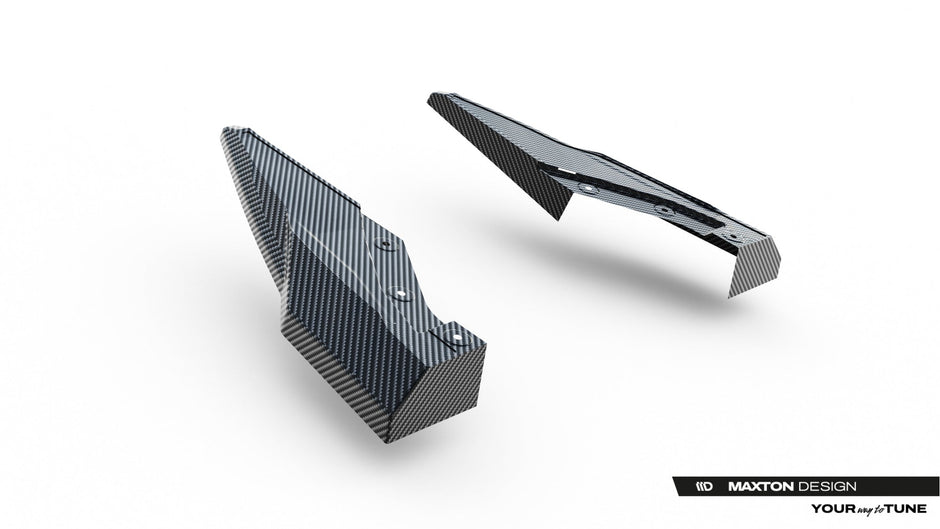 Prepreg Carbon Fiber Bakre Sidosplitters för Audi Q8 S-Line Mk1 Facelift