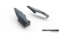 Prepreg Carbon Fiber Bakre Sidosplitters för Audi Q8 S-Line Mk1 Facelift