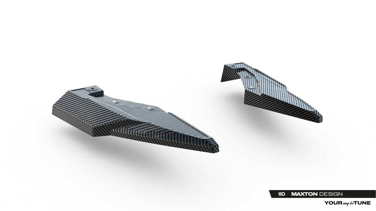 Prepreg Carbon Fiber Bakre Sidosplitters för Audi Q8 S-Line Mk1 Facelift