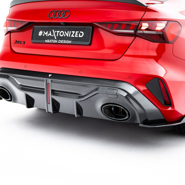 Prepreg Carbon Fiber Bakre Diffuser för Audi RS3 Sedan 8Y Facelift
