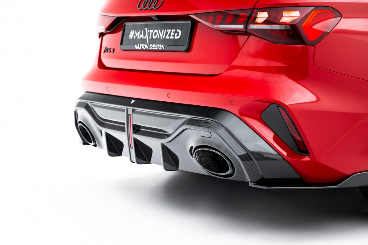 Prepreg Carbon Fiber Bakre Diffuser för Audi RS3 Sedan 8Y Facelift