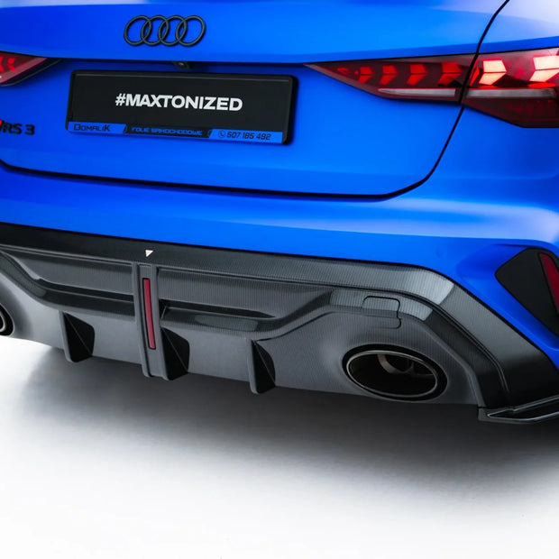 Prepreg Carbon Fiber Bakre Diffuser för Audi RS3 Sportback 8Y Facelift