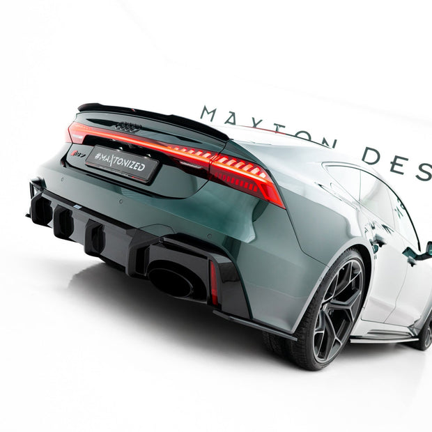 Prepreg Carbon Fiber Bakre Diffuser för Audi RS6 C8 (version with towbar)