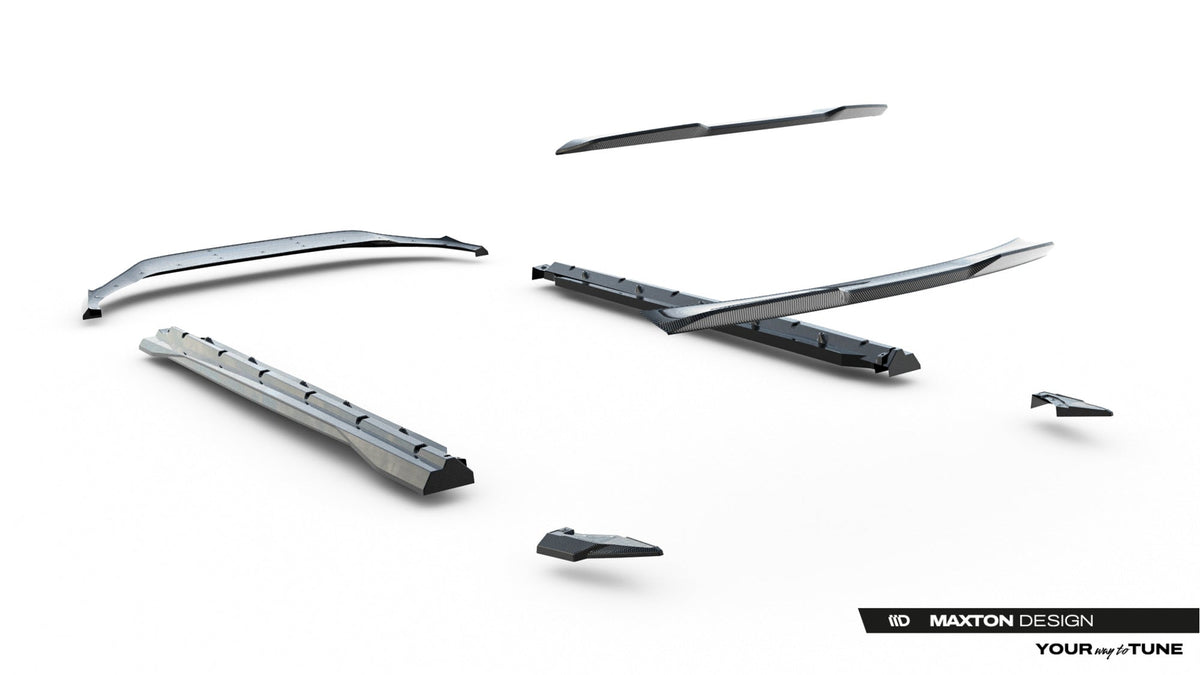 Set Of Prepreg Carbon Splitters för Audi Q8 S-Line Mk1 Facelift