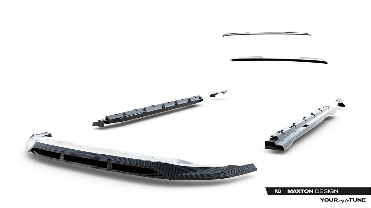 Set Of Prepreg Carbon Splitters för Audi Q8 S-Line Mk1 Facelift