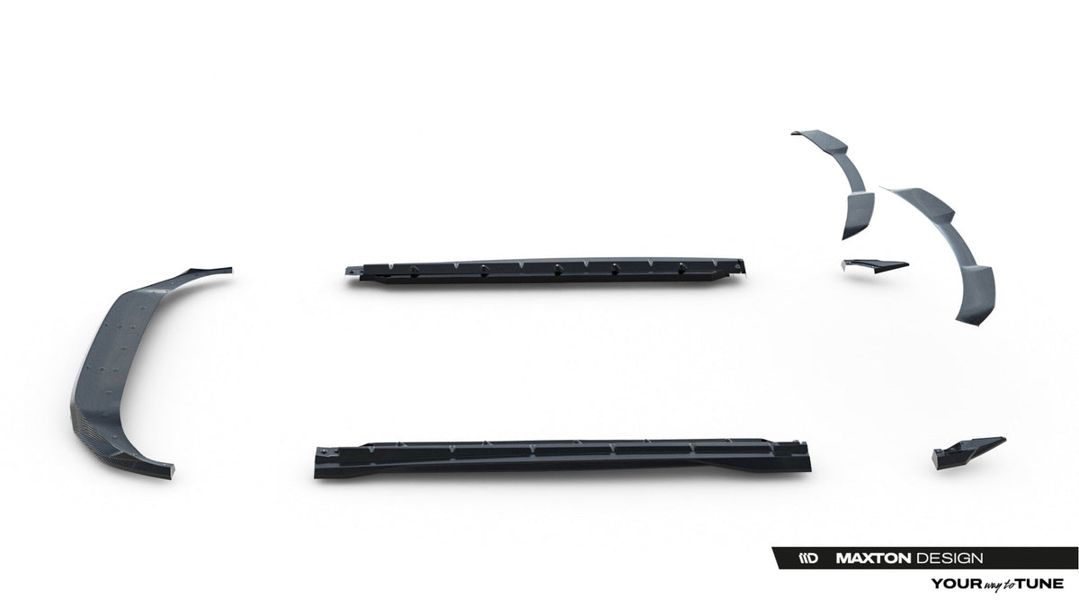 Set Of Prepreg Carbon Splitters för Audi Q8 S-Line Mk1 Facelift