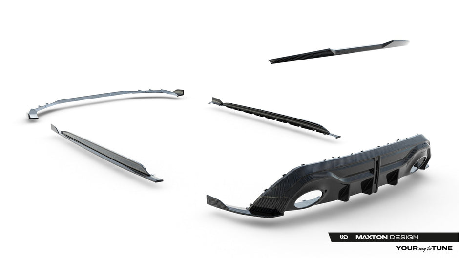 Set Of Prepreg Carbon Splitters för Audi RS3 Sedan 8Y Facelift