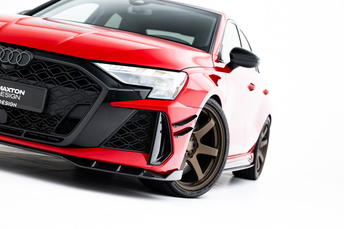 Set Of Prepreg Carbon Splitters för Audi RS3 Sedan 8Y Facelift