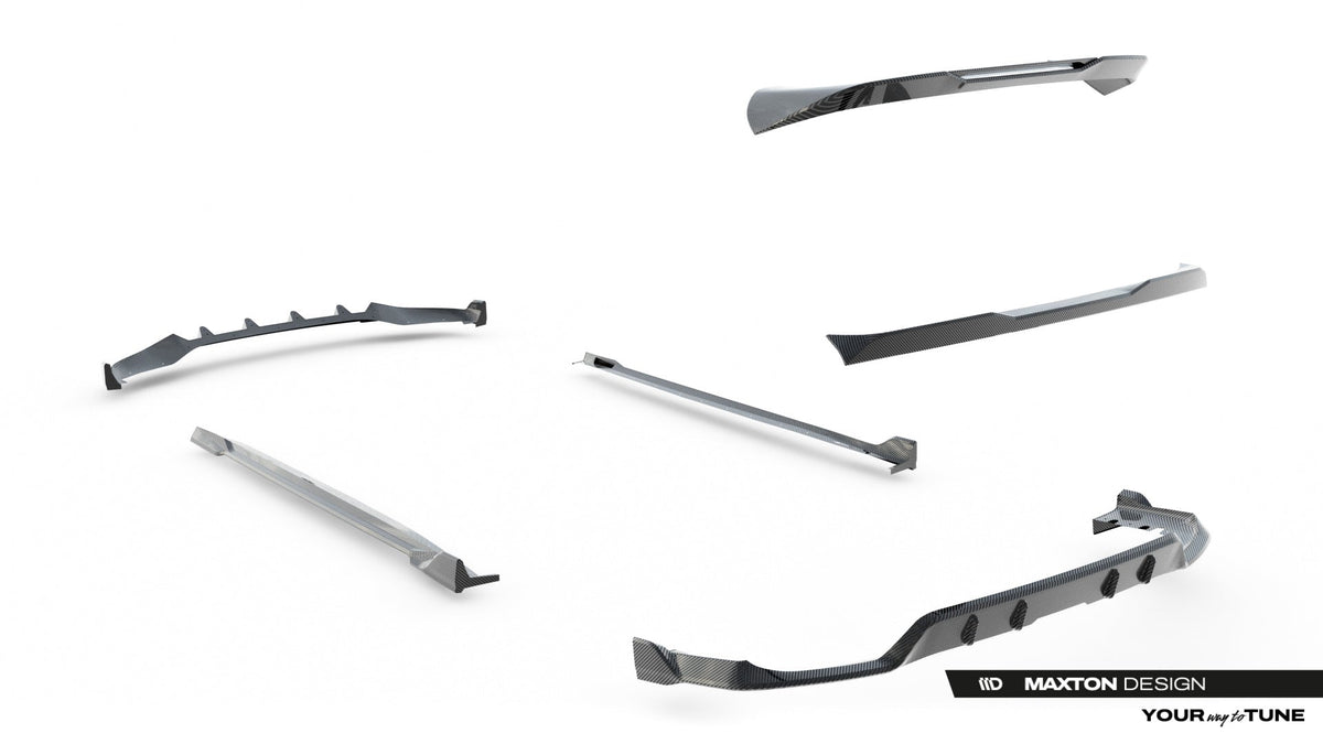 Set Of Prepreg Carbon Fiber Splitters för BMW X5 M-Pack G05