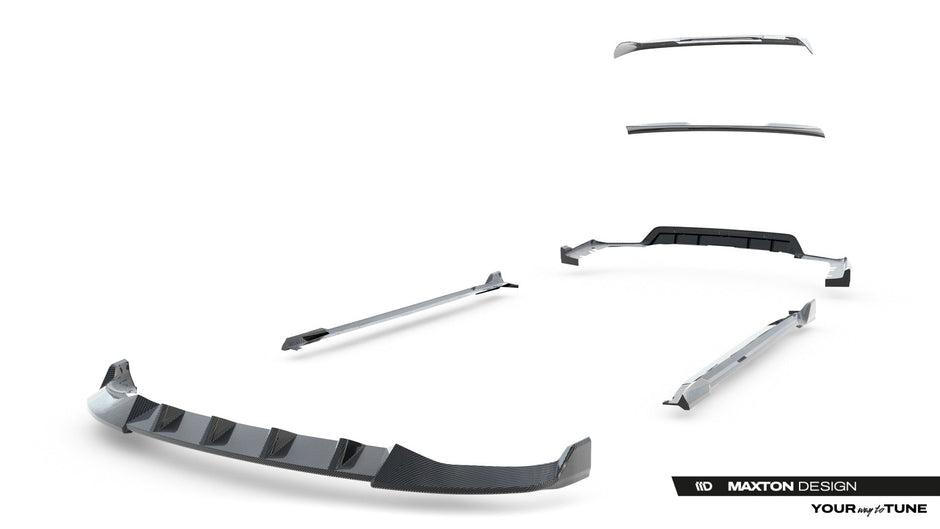 Set Of Prepreg Carbon Fiber Splitters för BMW X5 M-Pack G05