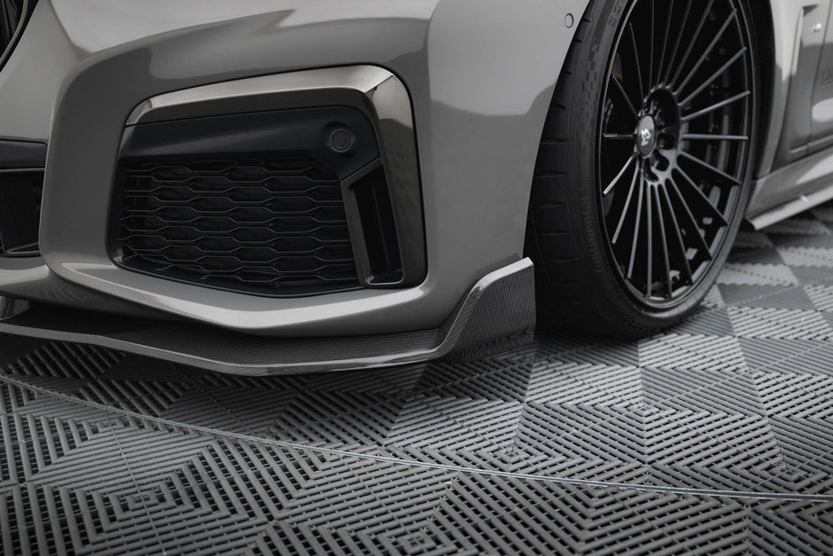 Prepreg Carbon Fiber Frontläpp + Abs Splitter för BMW 7 M-Pack G11 Facelift