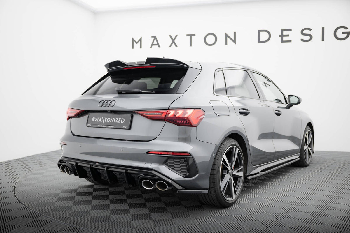 Prepreg Carbon Fiber Tailgate Spoiler för Audi RS3 / S3 / A3 S-Line Sportback 8Y / 8Y Facelift