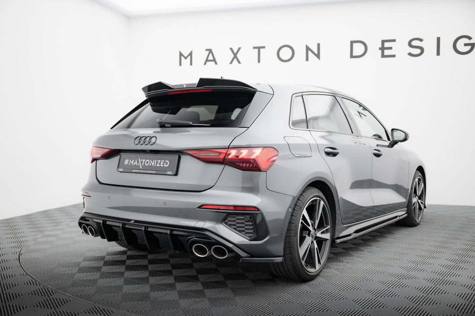 Prepreg Carbon Fiber Tailgate Spoiler för Audi RS3 / S3 / A3 S-Line Sportback 8Y / 8Y Facelift