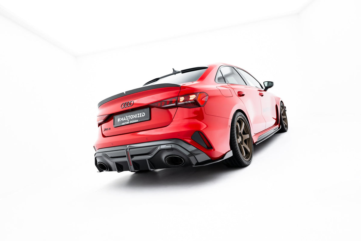 Prepreg Carbon Fiber Tailgate Spoiler V.2 för Audi RS3 / S3 / A3 S-Line / A3 Sedan 8Y Facelift