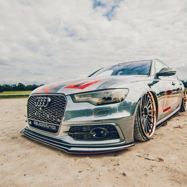 Racing Frontläpp för Audi A6 S-Line C7 (2 splitters)